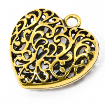 Zawieszka Stop Metalowy 51x50x17mm Otwór 5mm Kolor: Antyczne Złoto 1szt (14WB8680)