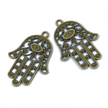 Zawieszki Stop Metalowy 33x23x1mm Otwór 2mm Kolor: Bronze 5szt (14WB8724)