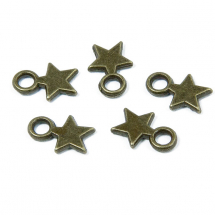 Zawieszka Stop Metalowy 10x8x2mm Otwór 2.5mm Kolor: Bronze 50szt (14WB8743)