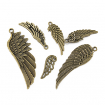 Zawieszka Stop Metalowy 24-56x9-21x1-2mm Otwór 1.5-5x2-3mm Kolor: Bronze około 30szt/100g (14WB8684)