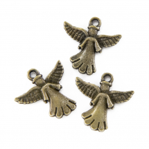 Кулон Ангел, Метал, Колір: Бронза, Розмір: 21x20мм, (14WB8775)