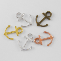 Zawieszka Stop Metalowy 19x14.5x1.5mm Otwór 3mm Kolor: Miks kolorów 5szt (14WB8793)