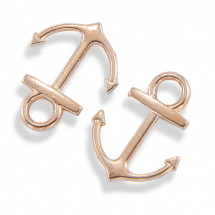 Кулон Якір, Метал, Колір: Рожеве Золото, Розмір: 19x14.5x1.5мм, Отвір 3мм, (14WB8794)