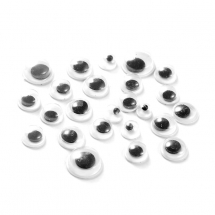 Oczka Żywe Plastik 4-9x3-3.5mm Kolor: Czarny około 495szt/20g/opakowanie (14WB9596)