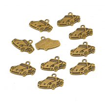Кулон Металевий, Машина, Колір: Бронза, Розмір: 20х19мм, (14WB8749)