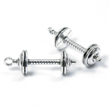 Кулон Гантелі, Метал, Колір: Античне Срібло, Розмір: 33x11.5x11.5мм, Отвір 1.5мм, (14WB8779)