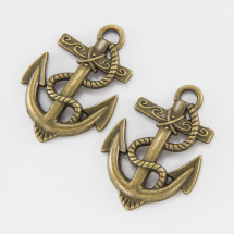 Кулон Якір, Метал, Колір: Бронза, Розмір: 41x30мм, (14WB8781)
