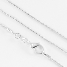 Baza Wąż Łańcuszek na Naszyjnik Mosiądz 50.8x0.2cm Kolor: Srebrny 1szt (14WB9994)