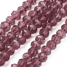 Koraliki Szklane, 4x3mm 145szt/46cm/sznur (14WB9506)