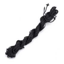 Sznurek Nylonowy Jubilerski do Bransoletek Makramy i Biżuterii, Czarny, 2mm, 12m/wiązka (14WB9696)