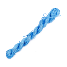 Sznurek Nylonowy do Plecenia, Makrama i Biżuteria, Niebieski, 1mm, 24m/wiązka (14WB9699)