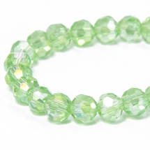 Koraliki Szklane Galwanizacja Fasetowane, 4mm 100szt/30cm/sznur (14WB9190)