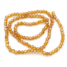 Koraliki Szklane Galwanizacja Fasetowane 3x2mm 100szt/25cm/sznur (14WB9268)