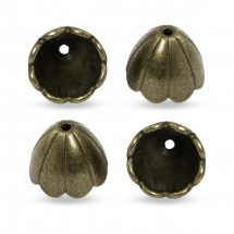 Конус Шапочки для Бусин, Металеві, Колір: Бронза, Розмір: 17х15мм, Отвір 2мм, (13WB10996)