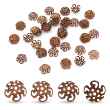 Nakładki na Koraliki Stop Metalowy 10x4mm Kolor: Miedź 50szt/opakowanie (13WB11003)