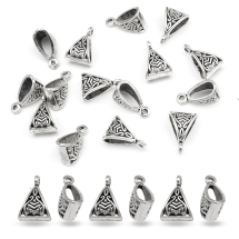 Krawatka do Biżuterii, Zawieszki Bali, Stop Metalowy, Srebro Antyczne, 15.5x10x7mm, 20szt (Q5WB1628).