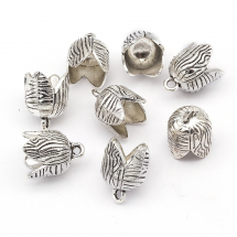 Stożek Nakładki na Koraliki Stop Metalowy 16.5х13mm Kolor: Antyczne Srebro 8szt/opakowanie (13WB10818)