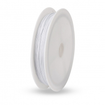 Тросик Ювелірний Ланка Нержавіюча Сталь, Білий, 0.38мм, близько 50м/котушка, (14WB9177)