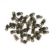 Końcówki Zaciskowe do Sznurka Żelazo 6x3x2.3mm Kolor: Bronze 200szt (13WB11049)