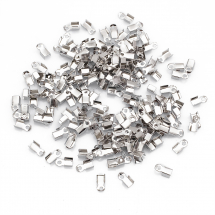 Końcówki Zaciskowe do Sznurka Żelazo 6x3x2.3mm Kolor: Platyna 200szt (13WB11050)