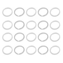 Kółko Zamek do Breloczków i Kluczy, Żelazne, Srebrny, 24mm, 20szt (13WB11096)