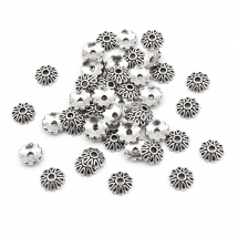 Nakładki na Koraliki Stop Metalowy 8x2,5mm Kolor: Antyczne Srebro 50szt/opakowanie (13WB11131)