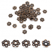 Nakładki na Koraliki Stop Metalowy 6x1,5mm Kolor: Miedź 50szt/opakowanie (13WB11173)