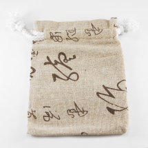 Подарункова Сумочка з Шелка з куліскою, Прямокутна, Колір: Античний Білий, Розмір: 13x10см, (13WB11533)