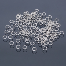 Колечка Одинарні, Латунь, Колір: Срібло, Розмір: 7х1мм, 25г / близько 200шт, (13WB11830)