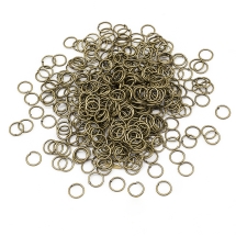 Колечка Одинарні, Залізні, Колір: Бронза, Розмір: 7мм, Товщина 0.7мм, 50г / близько 750шт, (13WB12435)