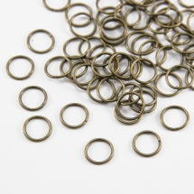 Колечка Одинарні, Залізні, Колір: Бронза, Розмір: 10мм, Товщина 0.7мм, 50г / близько 280шт, (13WB12439)