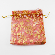 Woreczek Podarunkowy Organza 12x10cm Kolor: Czerwony 10szt (13WB12544)