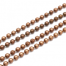 Łańcuszek Kulkowy Perlina, do Rękodzieła i Biżuterii, Żelazne, Lutowany, Miedź, 1.5m, 5m (13WB12664)