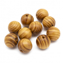 Намистини Дерев'яні Круглі, Колір: Коричневий, Діаметр: 25мм, Отвір: 6мм, (13WB12570)