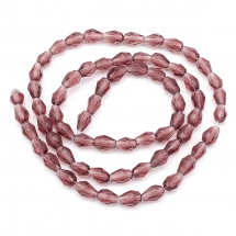 Koraliki Szklane Fasetowany, 6x4mm 72szt/43cm/sznur (13WB12858)