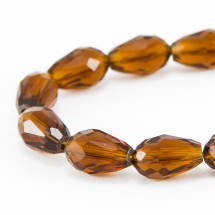 Koraliki Szklane Fasetowany 15x10mm 50szt/79cm/sznur (13WB12865)