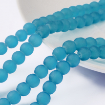 Koraliki Szklane Matowe 10mm 80szt/80cm/sznur (13WB12920)