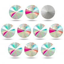 Стрази Скляні Конус, з Покриттям Задньою Сторони, Колір: Білий, Розмір: 16x7.5 ~ 8мм, (13WB13755)