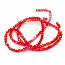 Koraliki Szklane Galwanizacja Fasetowane 2x3mm 200szt/42cm/sznur (13WB13985)