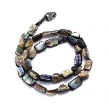 Koraliki Naturalna Morska, Masa Perłowa, Abalone Figura, 10~16x6~9x4~6mm, 45szt/39cm/sznur (13WB14018)