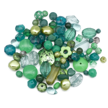 Koraliki Akrylowe "Bombaj" Mix Form Oliwkowe 5,5-28mm, 110szt/50g (13WB14221)