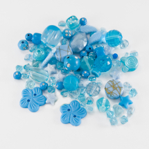 Koraliki Akrylowe "Bombaj," Mix, 5.5-28x6-20x3-11mm, Kolor: Turkusowy, około 250szt/50g (13WB14227)