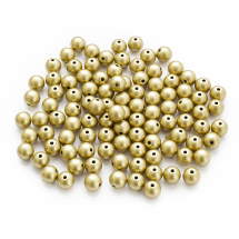 Koraliki Akrylowe, Lakierowane Matowy, Okrągłe, Kolor: Złoto, 10mm, okolo 85szt/50g (13WB14433)