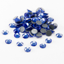 Cyrkonie Dżety Szklane Fasetowane Klasa A, Okrągłe, Szafir, 2.8mm, 100szt (13WB14451)