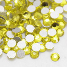 Cyrkonie Dżety Szklane Fasetowane Klasa A, Okrągłe, Cytryn, 2.8mm, 100szt (13WB14458)