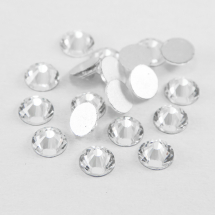 Cyrkonie Dżety Szklane Fasetowane Klasa A, Okrągłe, Bezbarwny, 7.3mm, 20szt (13WB14493)