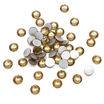 Скляні Стрази - Кабошони, Грановані, Клас А, Плоскі Круглі, Колір: Світлий Топаз, Розмір: 4.6 ~ 4.8мм, (13WB14516)