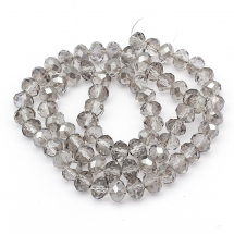 Koraliki Szklane Galwanizacja Fasetowane, 8x6mm 72szt/44cm/sznur (13WB14660)