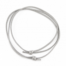 Baza do Naszyjnika Bawełna woskowana na sznurku 34.5x0.15cm Kolor: Szary 5szt (13WB14759)