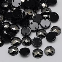 Dżety do Przyszycia Akryl 18x6mm Kolor: Czarny 5szt (13WB14784)